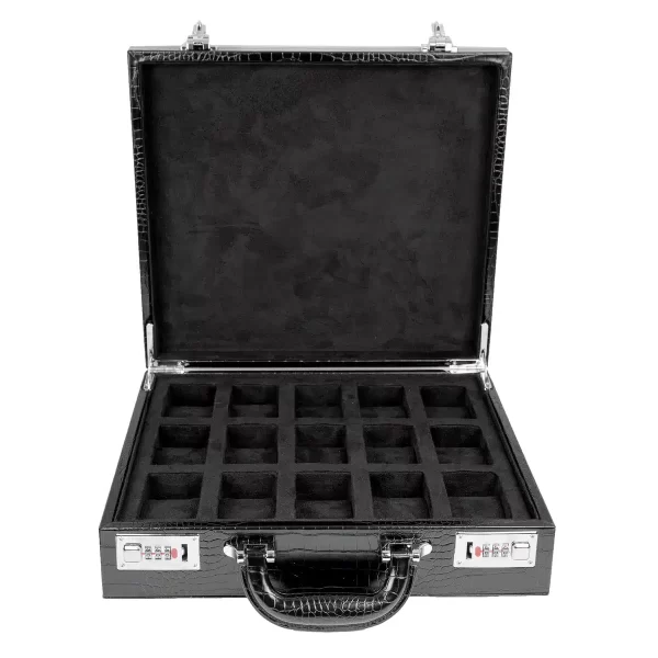 Black Briefcase for 15 Watches