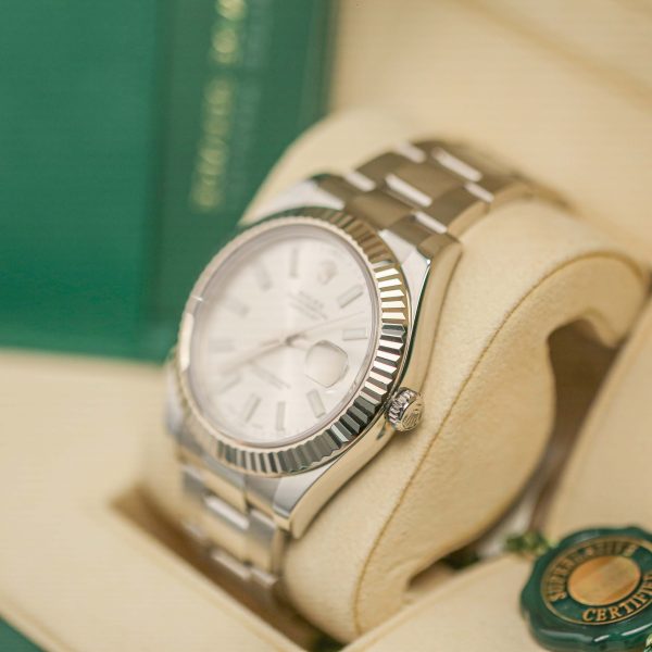 Rolex 116334 Datejust 41mm Silver Stick Dial Oyster Bracelet Watch - Image 5