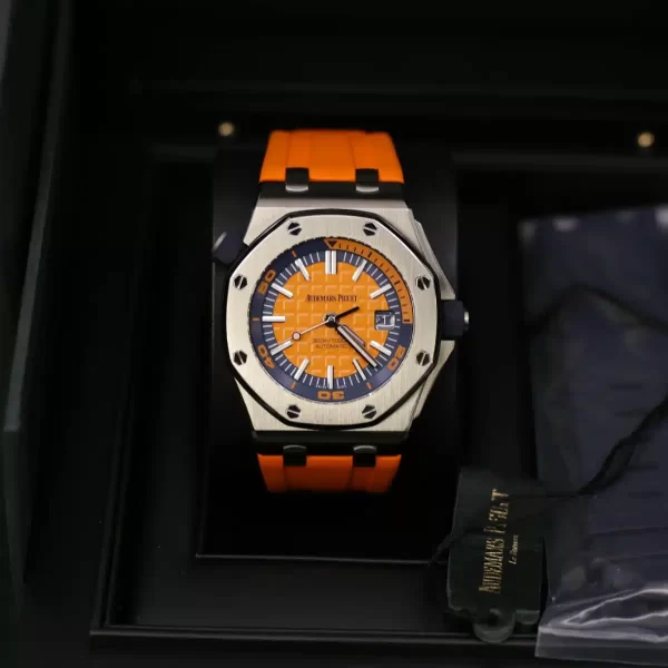 Audemars Piguet 15710ST.OO.A070CA.01 Royal Oak Offshore Diver Orange Dial 42mm Watch - Image 5