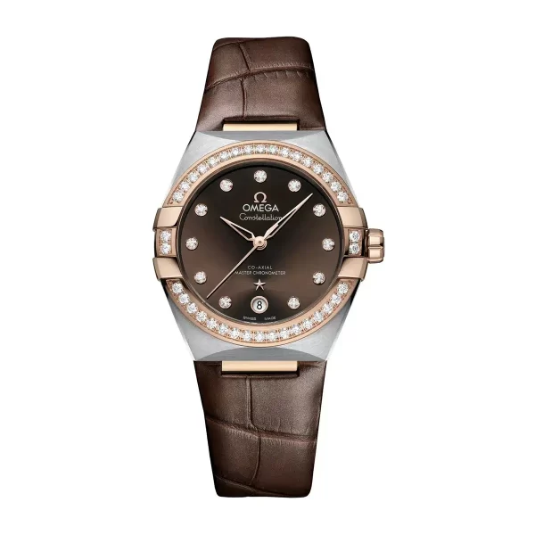 Omega 131.28.36.20.63.001 Seamaster Aqua Terra Co-Axial Brown Dial With Diamonds