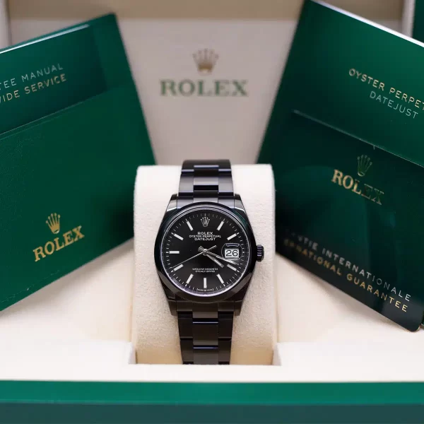 Rolex Datejust 126200 36 mm Stainless Steel Black Dial Black PVD Oyster Watch - Image 5