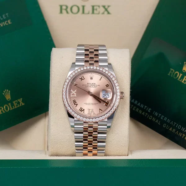 Rolex Datejust 126281RBR-0015 Rosé Dial 36mm Jubilee Bracelet Watch - Image 2