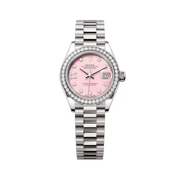 Rolex Lady-Datejust 279139RBR-0002 Pink Diamond-Set Dial White Gold Bracelet