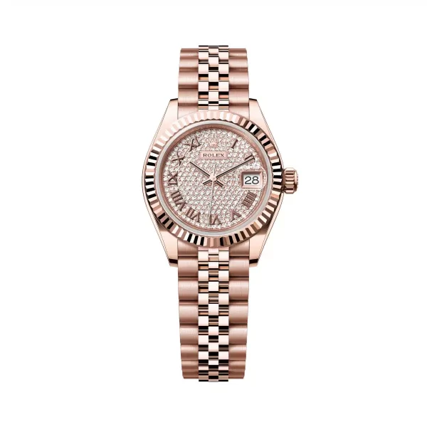 Rolex Lady-Datejust 279175-0024 Diamond-Paved Dial Jubilee Everose Gold