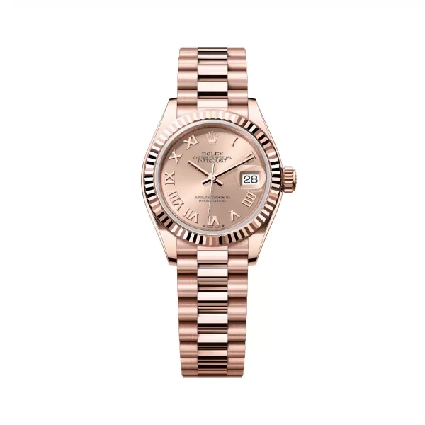 Rolex Lady-Datejust 279175-0027 Rosé Roman Dial President Everose Gold